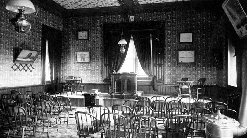 Literary society room in Tehuacana